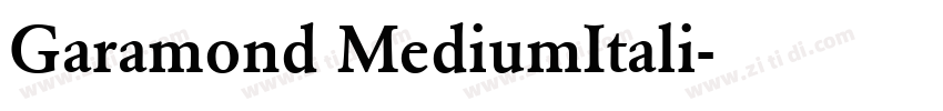 Garamond MediumItali字体转换 Garamond MediumItali字体转换